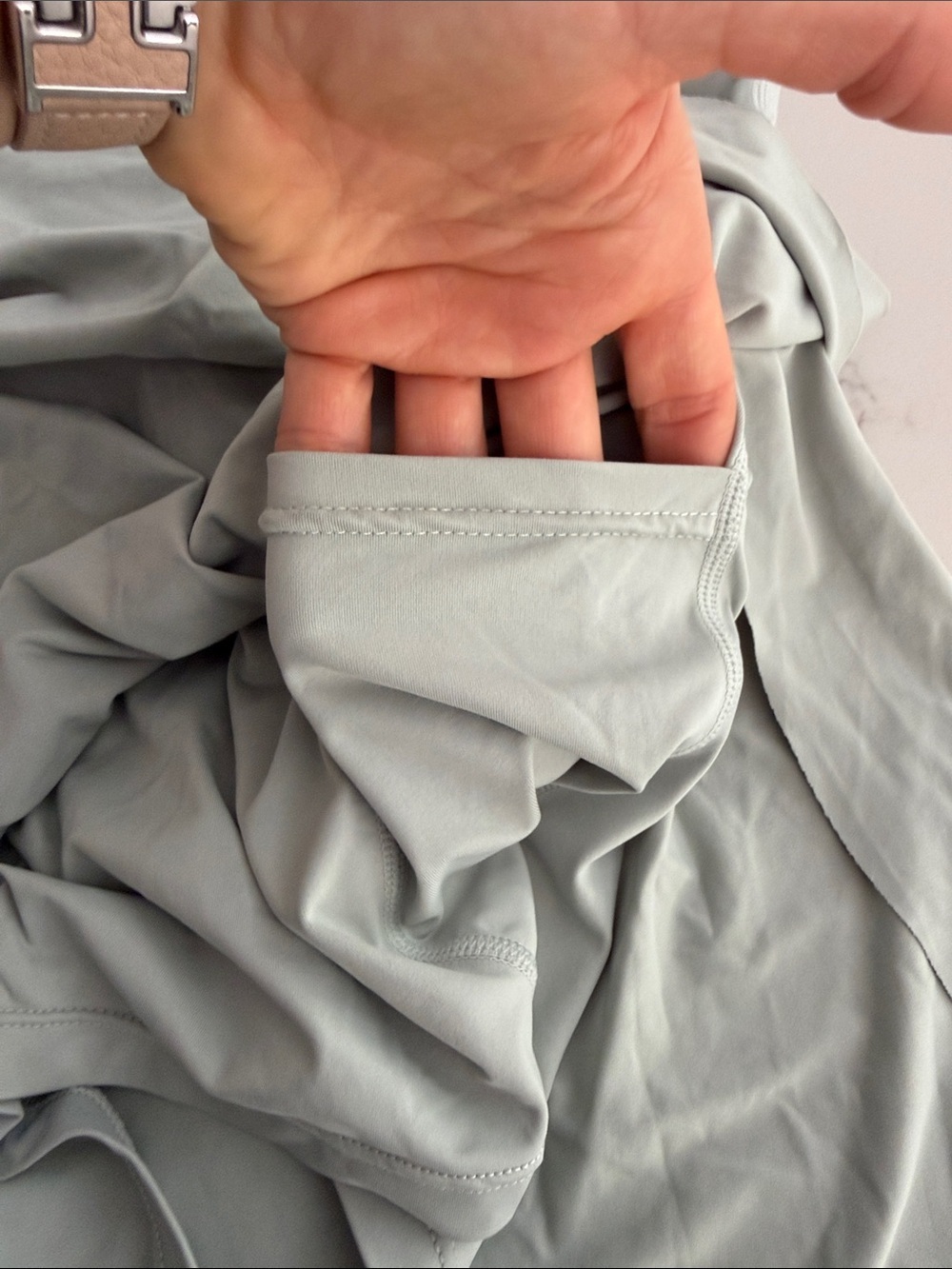 Goldhinge Light Sage Lounge Shorts with Drawstring - Picture 6 of 6